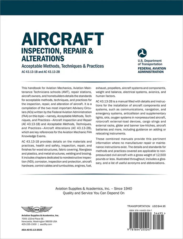 Aircraft Inspection, Repair and Alterations