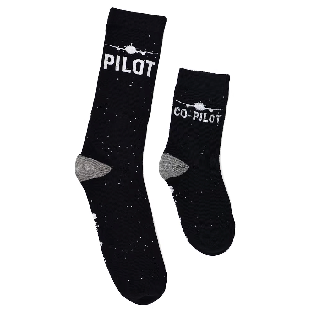 2 pair socks - Daddy and me Pilot Co-Pilot